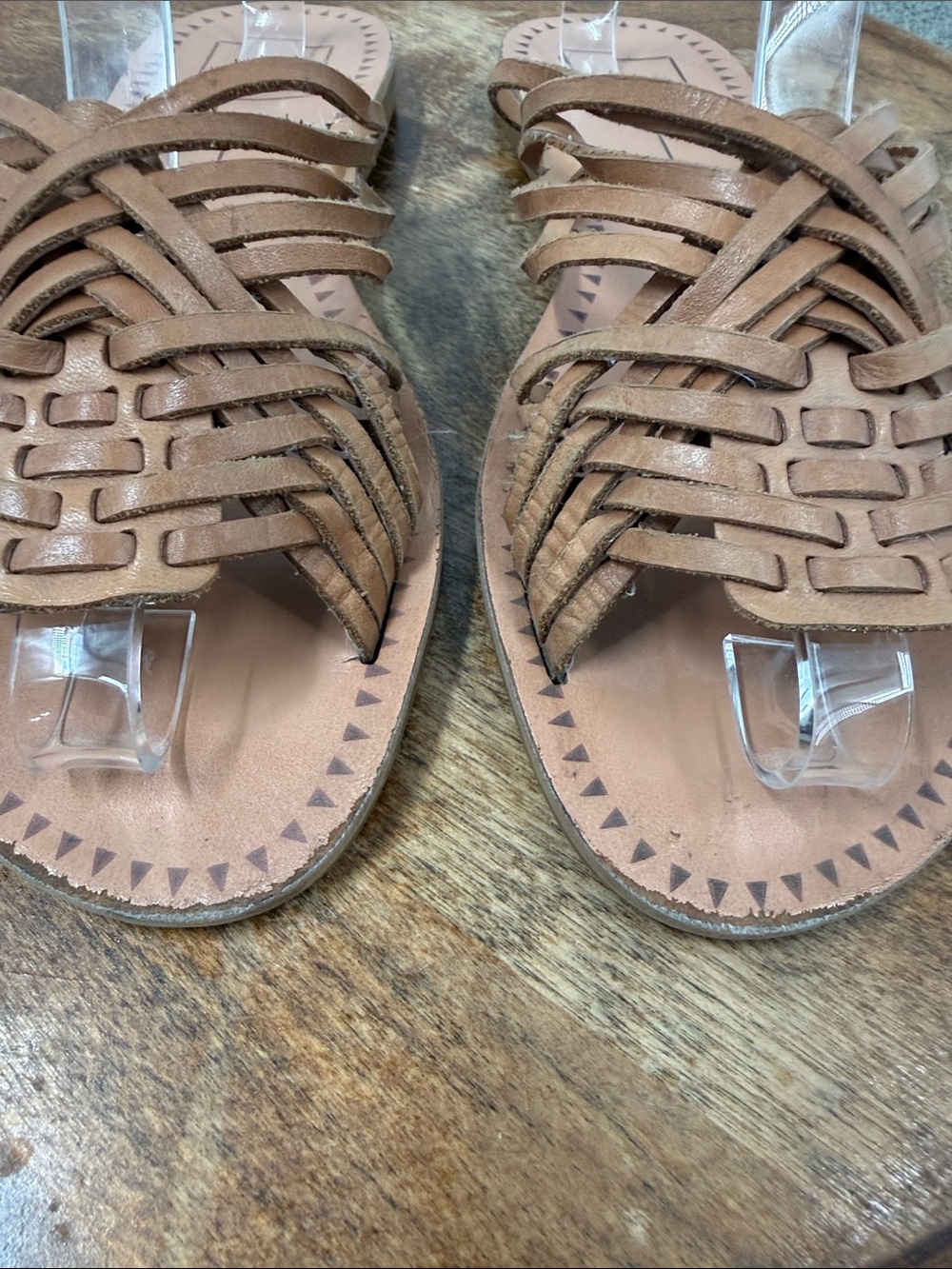Dolce Vita Sandals Wm 8B Jacey Woven Leather Slide Haurache Boho Festival - Picture 4 of 13